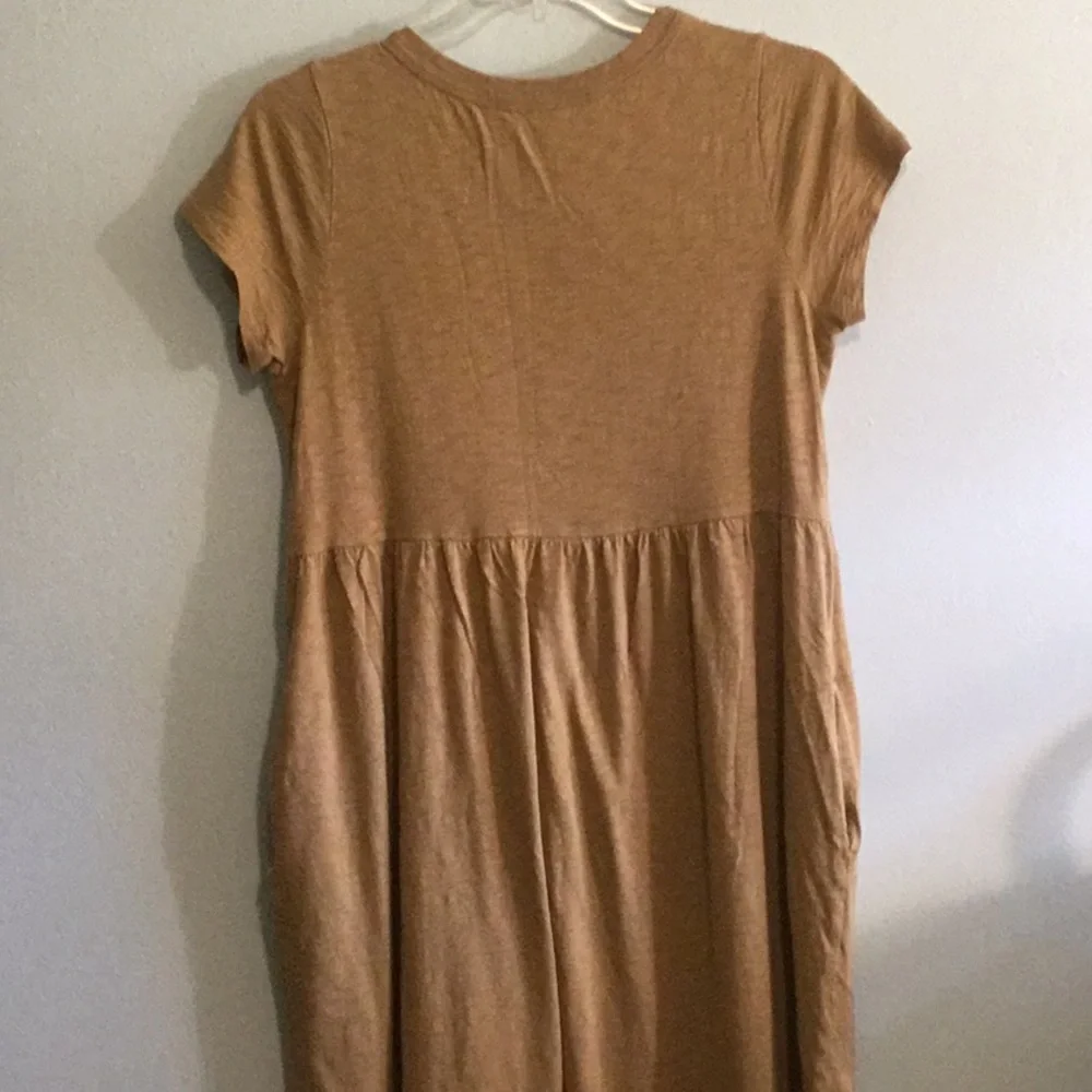Universal Thread Camel Maxi Dress with Short Sleeves - Picture 3 of 7